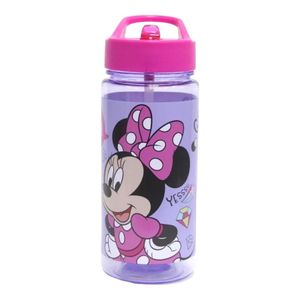 Botella Con Bombilla Minnie 500 Ml Morada