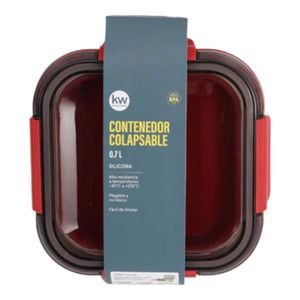 Hermetico Colapsable Silicona KW 700Ml Rojo
