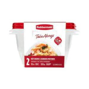 Pack X2 Takealongs Rubbermaid 1,2Lt Cuadrado