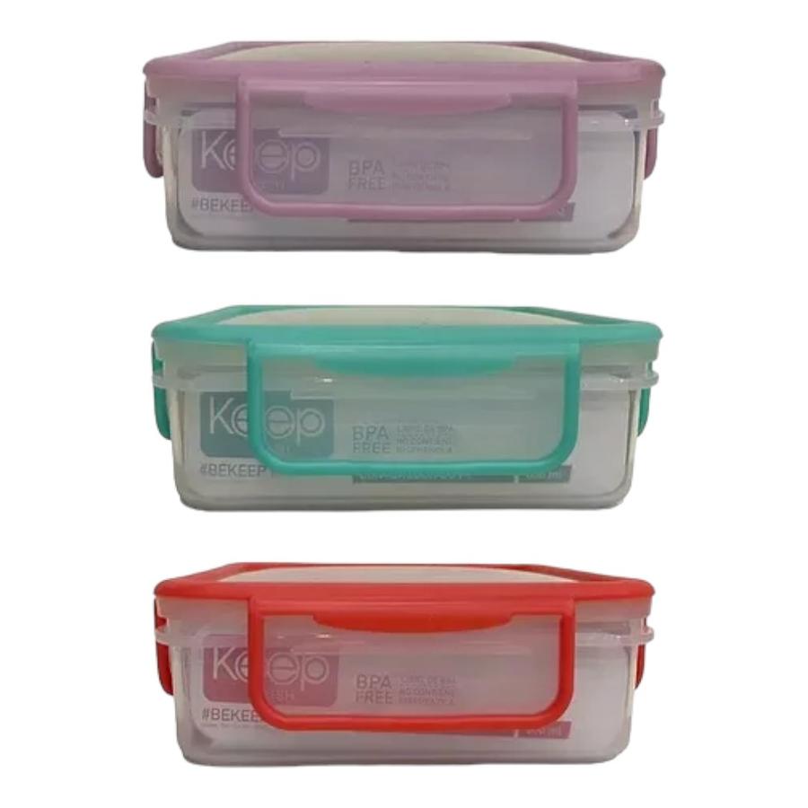 Hermetico Keep 600Ml Cuadrado 1 Pza Multicolor