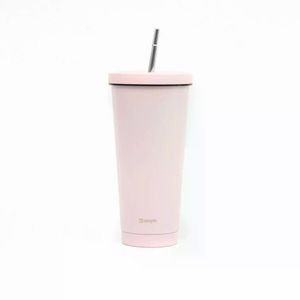 Vaso Térmico Tumbler 750Ml Tapa Y Bombilla Rosado Simplit