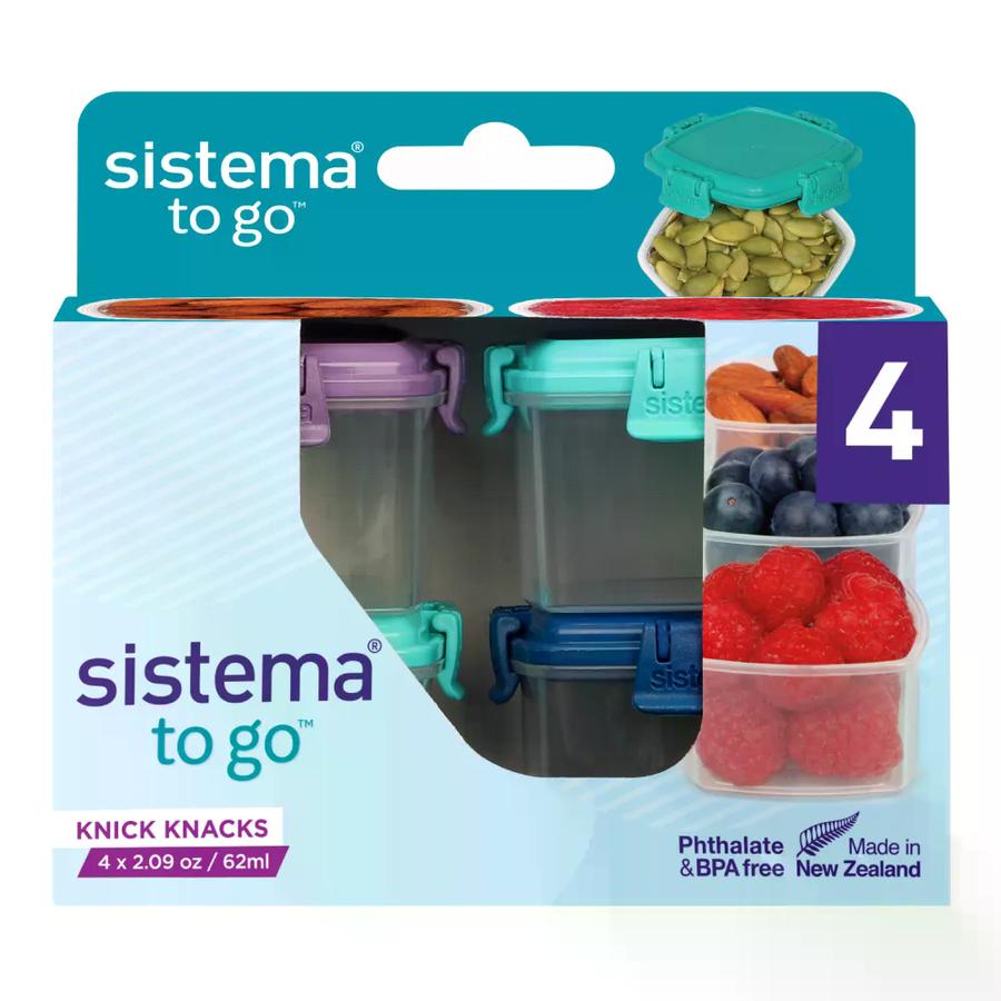 Set 4 Herméticos 62ml Sistema To Go Rubbermaid