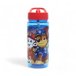 Botella Con Bombilla Paw Patrol 500 Ml Azul