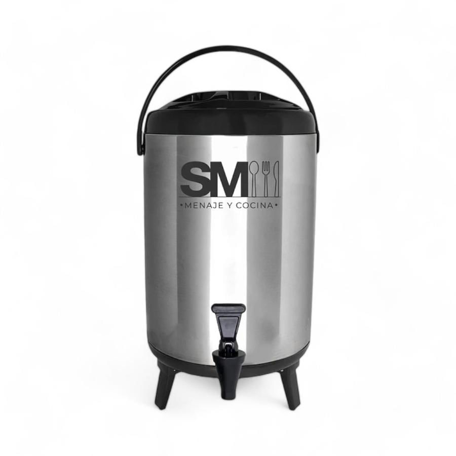 Termo Mariana Delux Con Llave 8 Litros Plateado