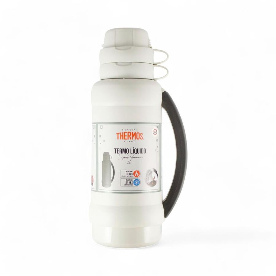Termo Matero Thermos Con Vertedor 1 Litro Blanco