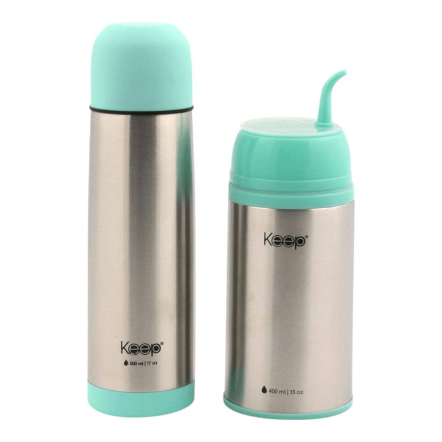 Set Termo Mate 400 Ml + Termo Bala 500 Ml Keep Surtido