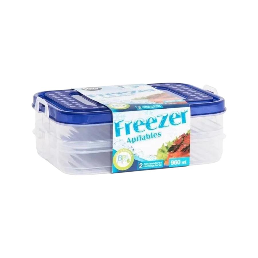Set De 2 Contenedores Freezer 960 ml