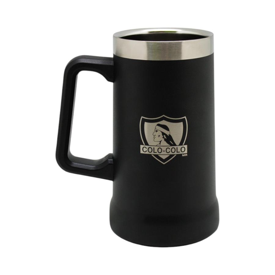 Mug Térmico Colo Colo Acero Inoxidable Negro