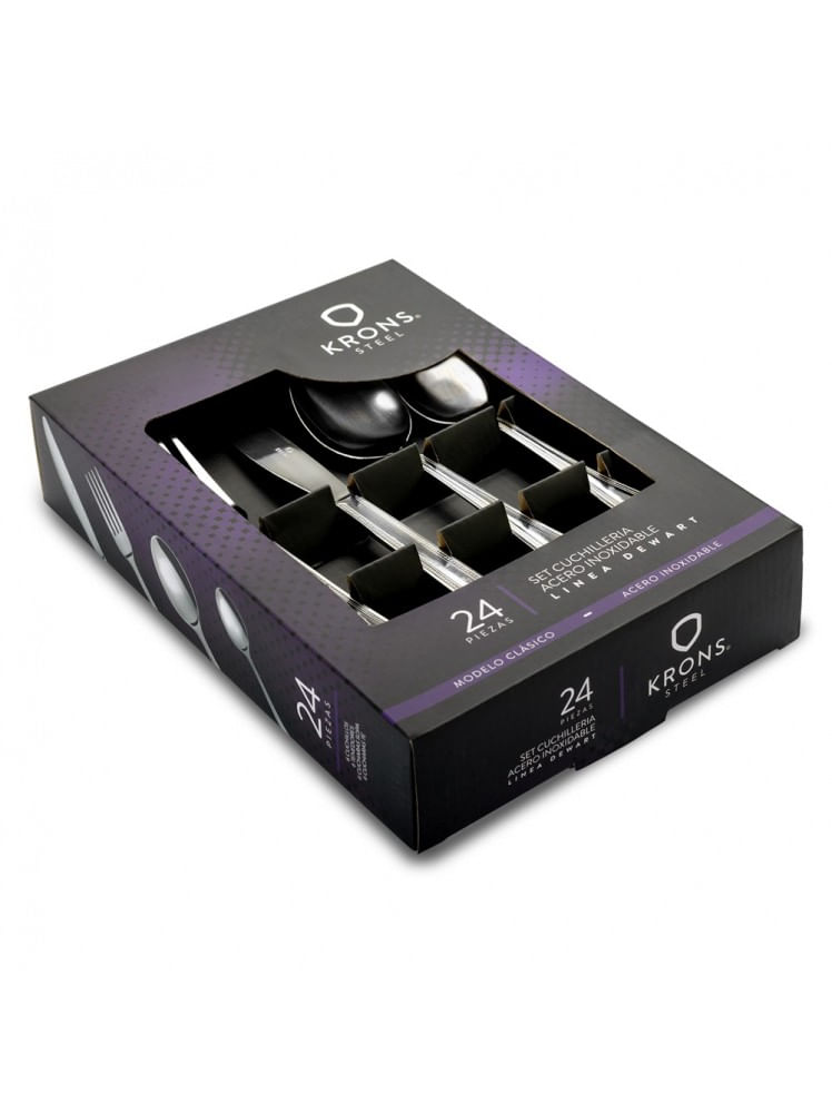 Cuchillería 24 Piezas Perlado Caja