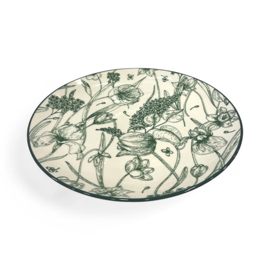 Plato Principal 27 cm Diseño Floral Multicolor