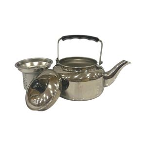 Tetera Acero Inoxidable Con Filtro 900 Ml Plateado