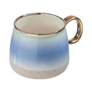 Taza Cerámica Adagio Teas 450 Ml Azul Borde Dorado