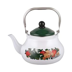 Tetera De Agua Enlozado Gran Chef 3 Litros Blanco/Verde