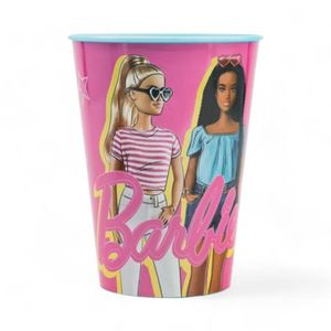 Vaso Infantil Plástico Barbie 260 Ml Rosado