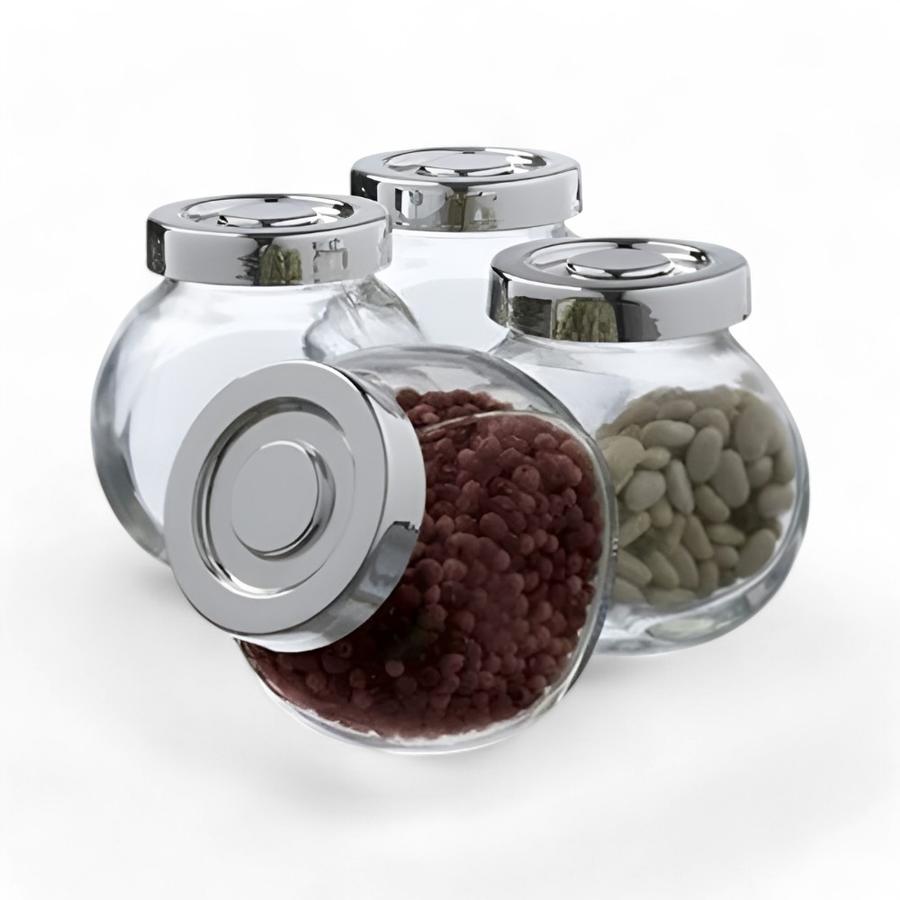 Set De 4 Especieros 200 CC Vidrio