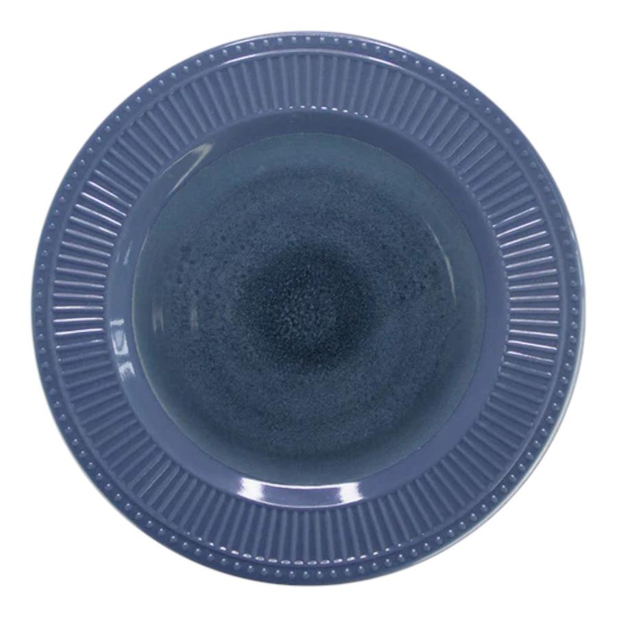 Plato Fondo Melamina 28 Cm Hallen Mediterránea Azul