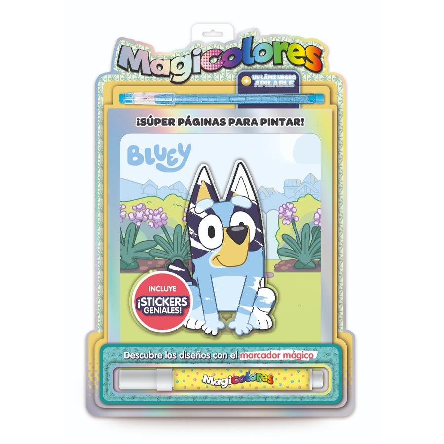 Set Para Colorear Magicolores Bluey