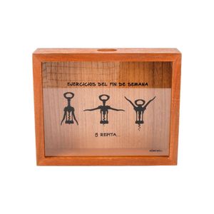 Caja Para Corchos Home Well 25 x 20 x 6,5 Cm Cafe