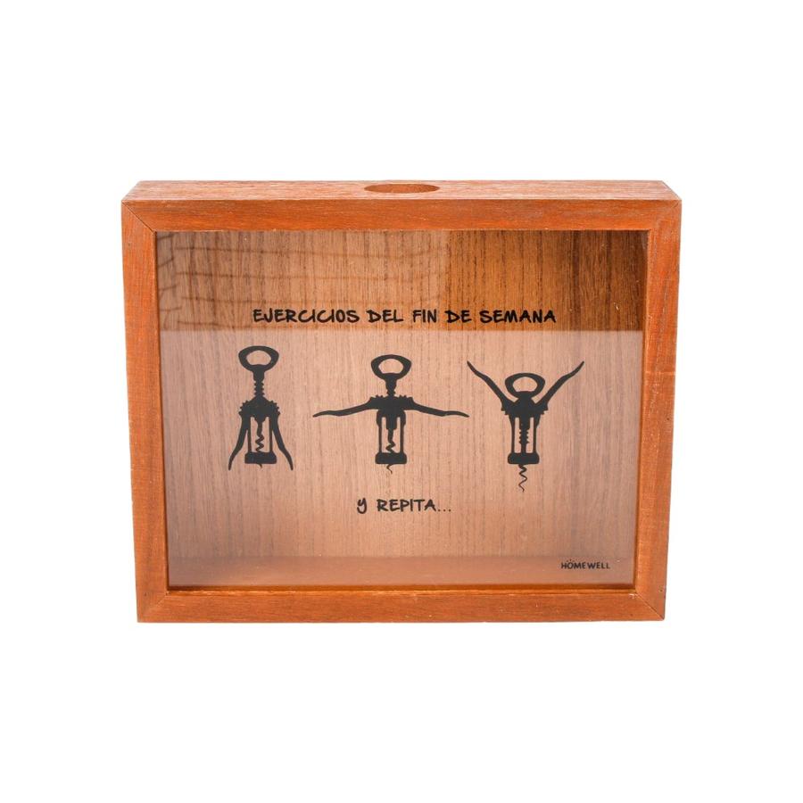 Caja Para Corchos Home Well 25 x 20 x 6,5 Cm Cafe