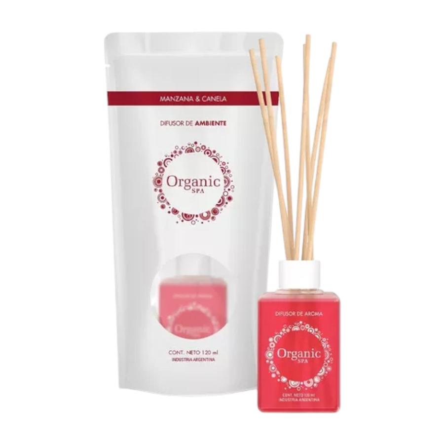 Difusor Ambiental 120 Ml Organic Spa Manzana Canela