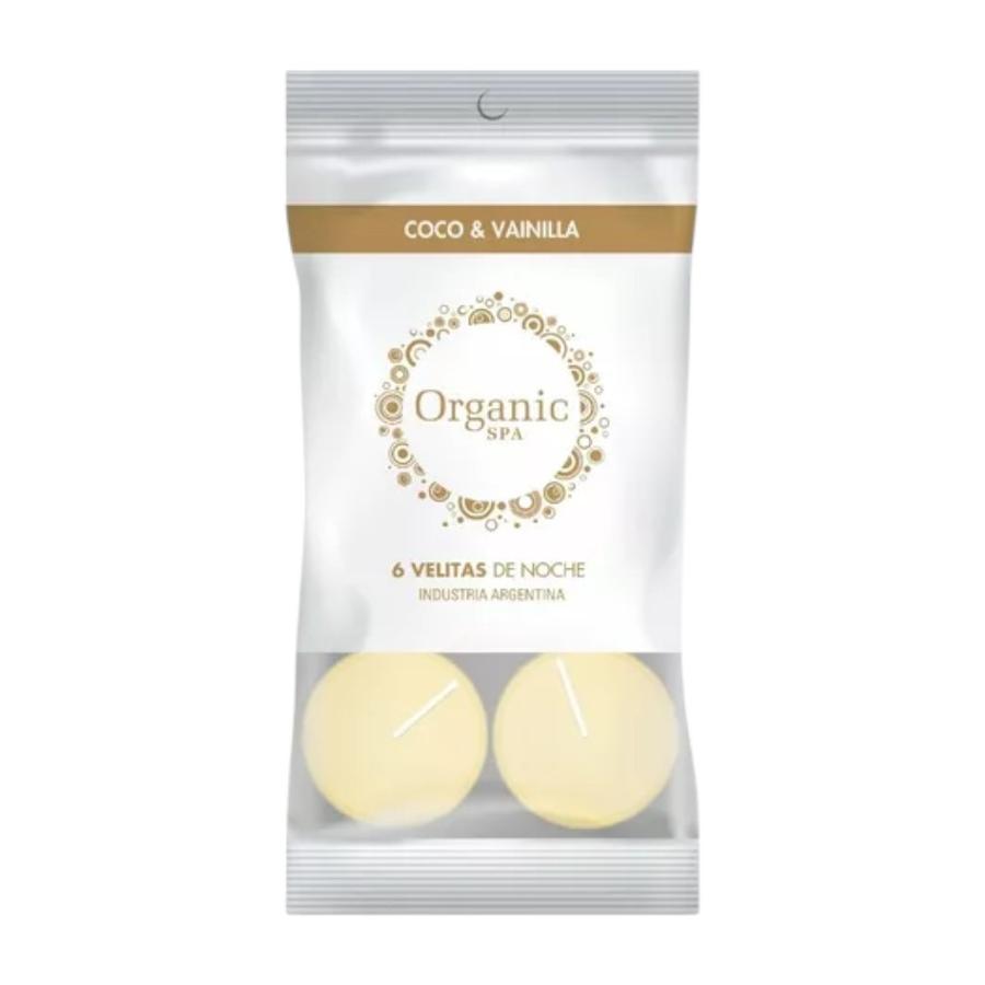 Vela Tealight Organic Spa Coco Vainilla