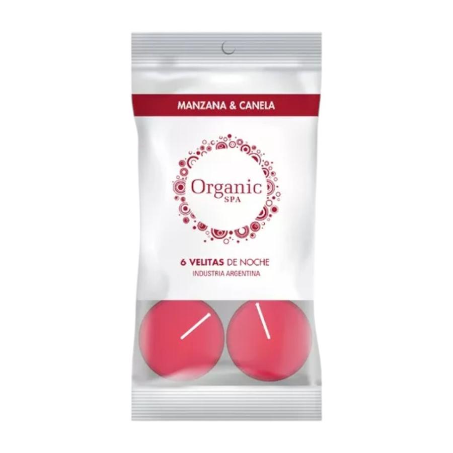 Vela Tealight Organic Spa Manzana Canela