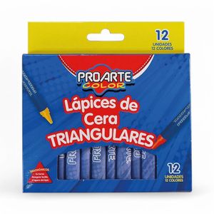 Lápices De Cera Proarte Triangulares 12 Colores