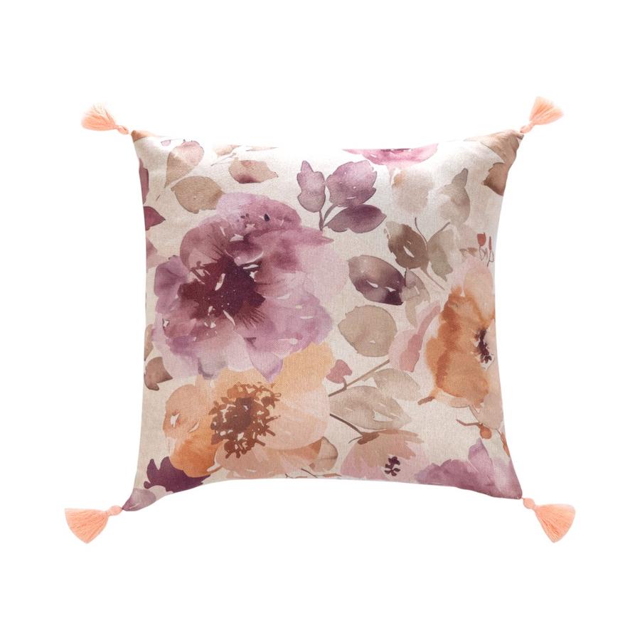 Cojín Boho Estampado Matiz 45x45 Detalle Decorativo Multicol