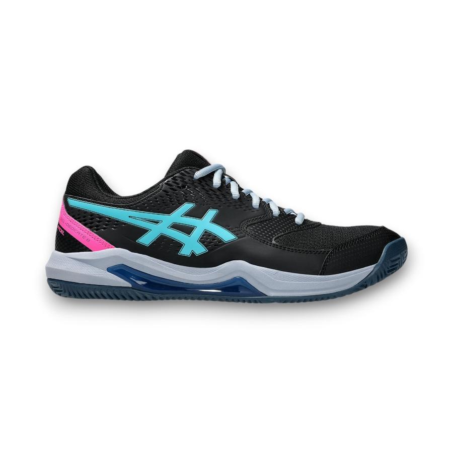 Zapatillas Padel Hombre Gel Dedicate 8 Negro/Azul/Rosado
