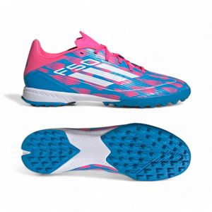 Zapatos Fútbol Hombre Adidas F50 League Turf Celeste/Rosado