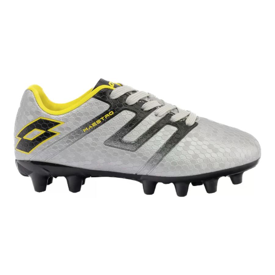 Zapato de Futbol Cadete Lotto Maestro FG JR Plateado
