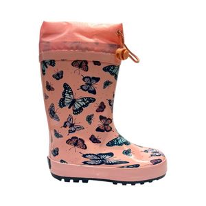 Botas De Lluvia Niñas Cactus Mariposa Rosado