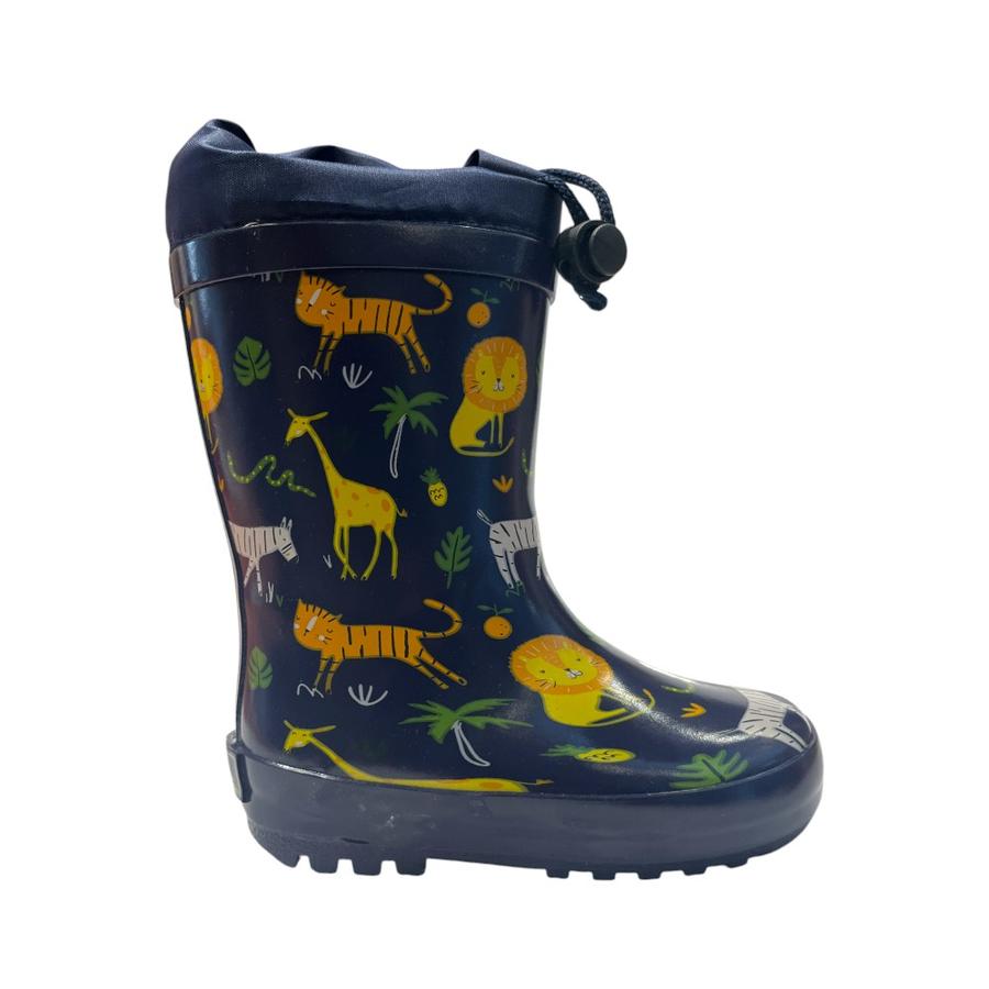 Botas De Lluvia Niños Cactus Animales Azul Marino