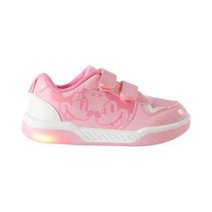 Zapatilla Infantil Luces Love Minnie Disney Rosado