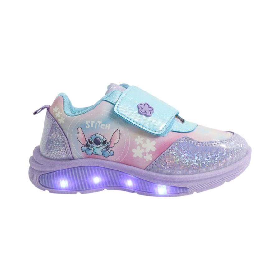 Zapatilla Infantil TBC Disney Stitch Luces Lila/Rosado
