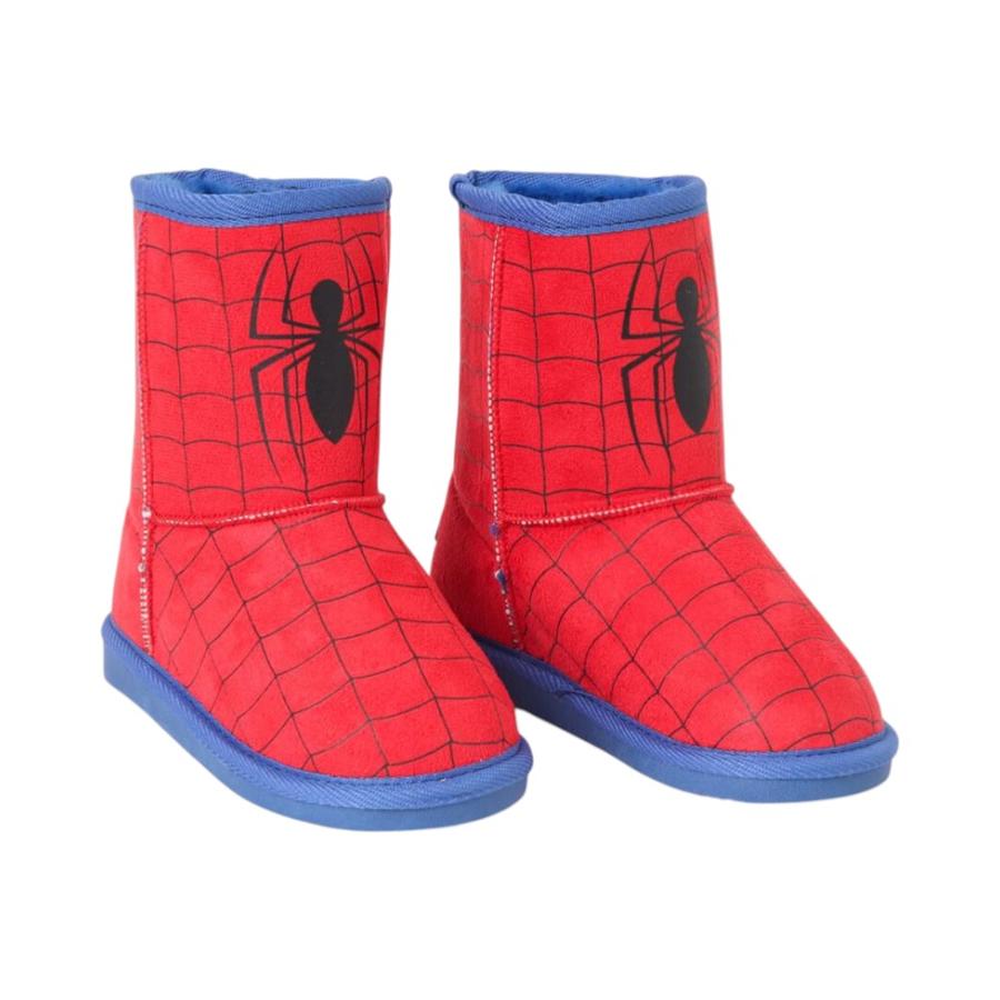 Bota Chiporro Niño Marvel Spiderman Peludo Rojo