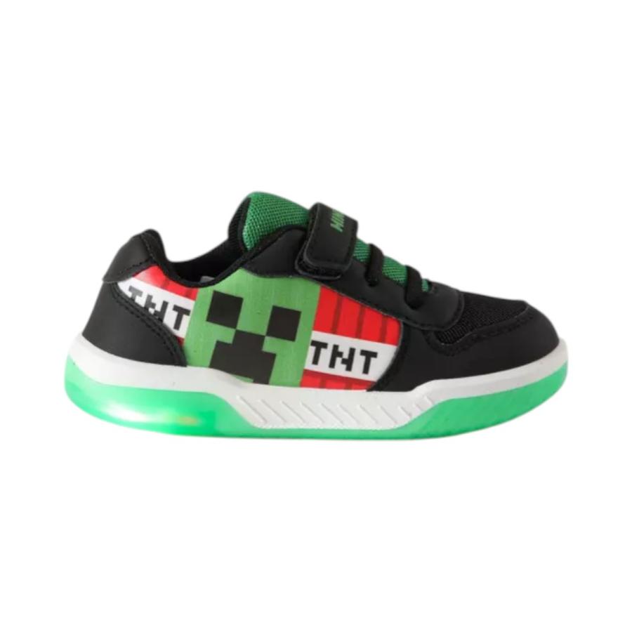 Zapatilla Infantil TBC Luces TNT Minecraft Negro/Verde