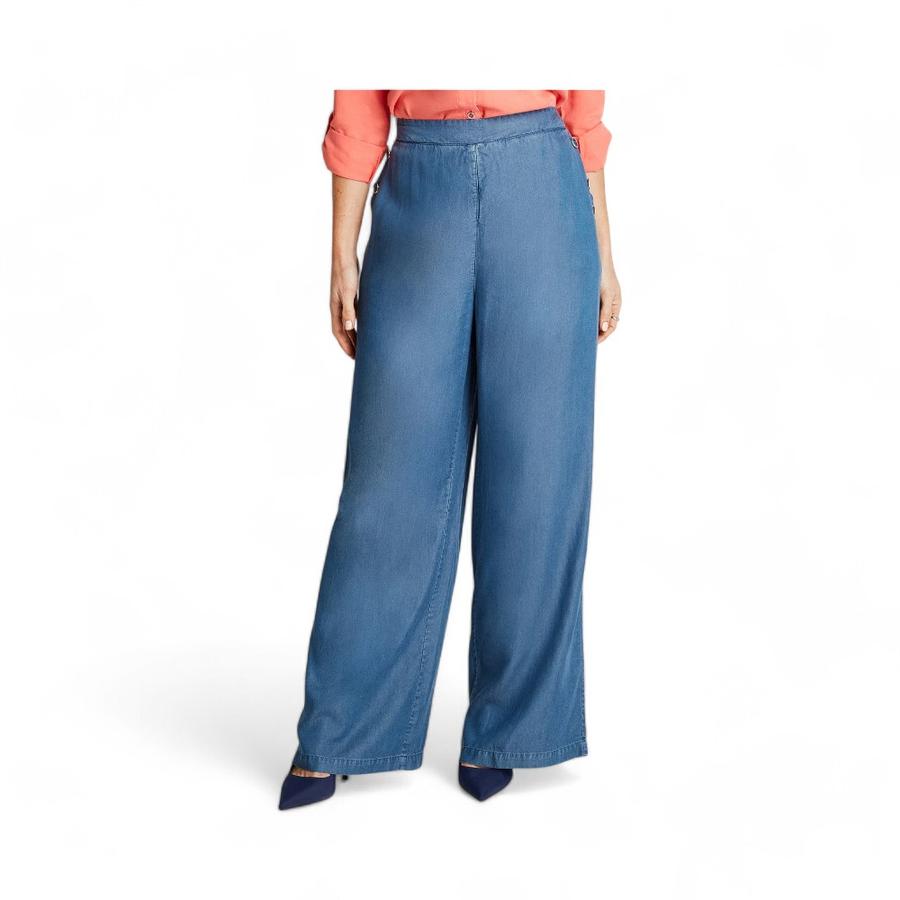 Pantalón Mujer Lorenzo Di Pontti 765004 Sport Palazzo Azul
