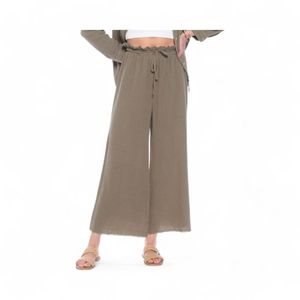 Pantalón Mujer Wados BV640 Palazzo Solido Olivo