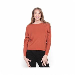 Sweater Mujer Wados 15777 Escote Bote Naranjo Óxido