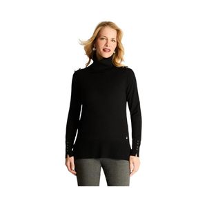 Sweater Mujer Lorenzo Di Pontti Cuello Alto Tachas Negro