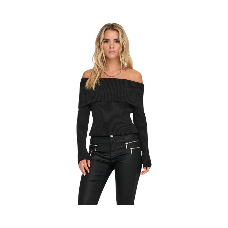 Sweater Mujer Only Hombros Descubirtos Negro