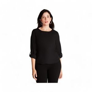 Blusa Mujer Lorenzo Di Pontti 205031 Cuello Redondo Negro