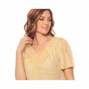 Blusa Mujer Wados HT814N8T6 Manga Corta Estampada Amarillo
