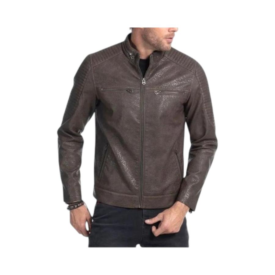 Chaqueta Hombre Ellus Rider Moto Café
