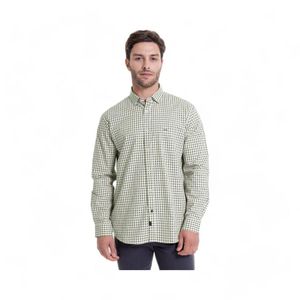 Camisa Hombre McGregor Brooklyn Cuadrillé Beige/Verde