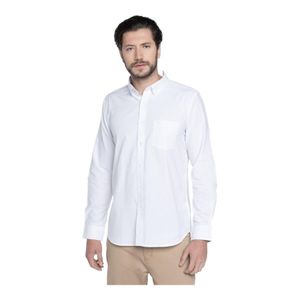 Camisa Oxford Hombre Potros Colón Blanco