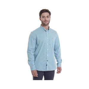 Camisa Hombre McGregor Bronx Micro Cuadro Celeste