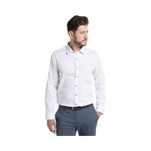 Camisa Hombre Potros Santillana Jacquard Blanco