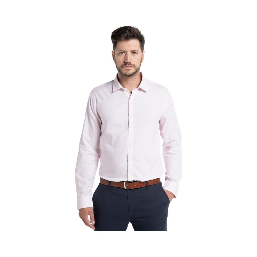 Camisa Hombre Potros Galicia Jacquard Rosado Claro